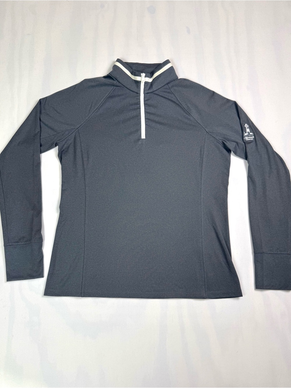RLX Ralph Lauren Women’s M Montauk Downs Quarter Zip Golf Pullover Gray